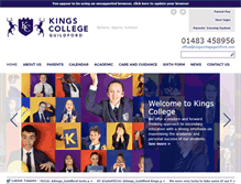 Tablet Screenshot of kingscollegeguildford.com